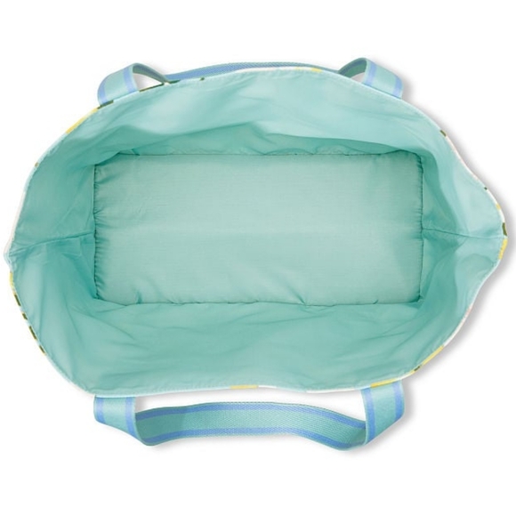 luxury VS cooler Tiffany teal lemon floral  nwt tote zip h2oproof jumbo bag - Picture 4 of 7
